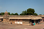 The great Chola temples of Tamil Nadu - The Brihadishwara Temple of Thanjavur. Brihadnayaki Temple (Amman temple) approached on the south through a porticoed mandapa. 